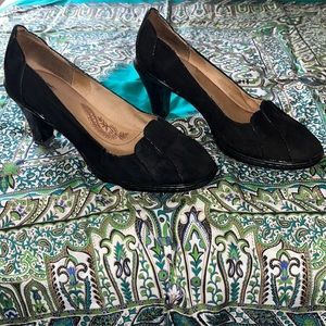Söfft 3” Newly Cleaned Black Suede Leather Pump Heels Size 9-1/2M